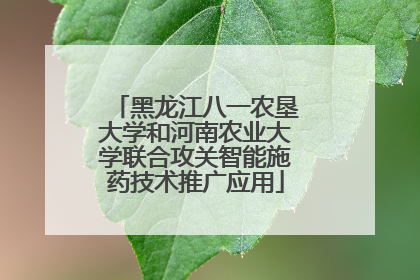 黑龙江八一农垦大学和河南农业大学联合攻关智能施药技术推广应用