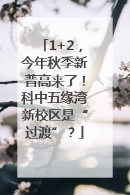 1+2，今年秋季新普高来了！科中五缘湾新校区是“过渡”？