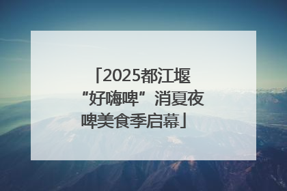 2025都江堰“好嗨啤”消夏夜啤美食季启幕