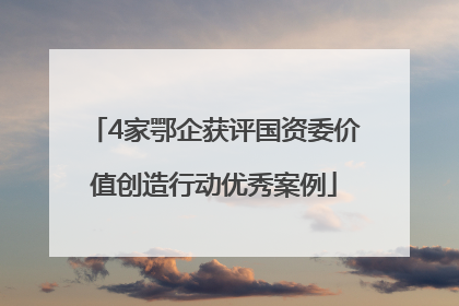 4家鄂企获评国资委价值创造行动优秀案例