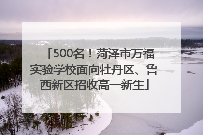 500名！菏泽市万福实验学校面向牡丹区、鲁西新区招收高一新生