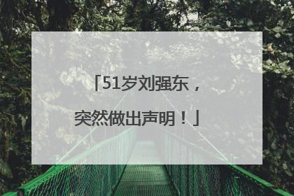 51岁刘强东，突然做出声明！