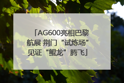 AG600亮相巴黎航展 荆门“试炼场”见证“鲲龙”腾飞