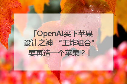 OpenAI买下苹果设计之神 “王炸组合”要再造一个苹果？