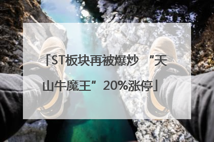 ST板块再被爆炒 “天山牛魔王”20%涨停